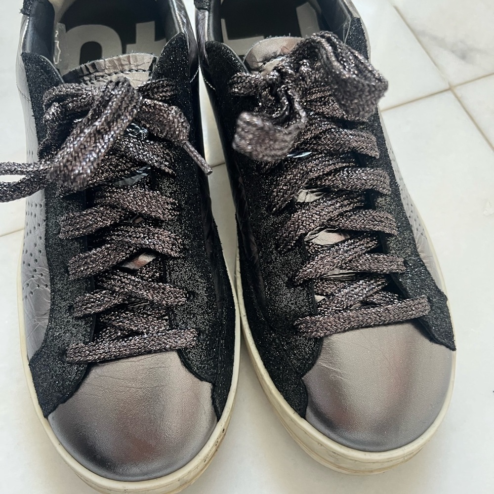 Black and Silver Sneakers